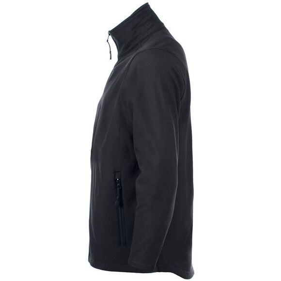 SOLS Mens Race Full Zip Water Repellent Softshell Jacket / Black - Picture 3 of 4